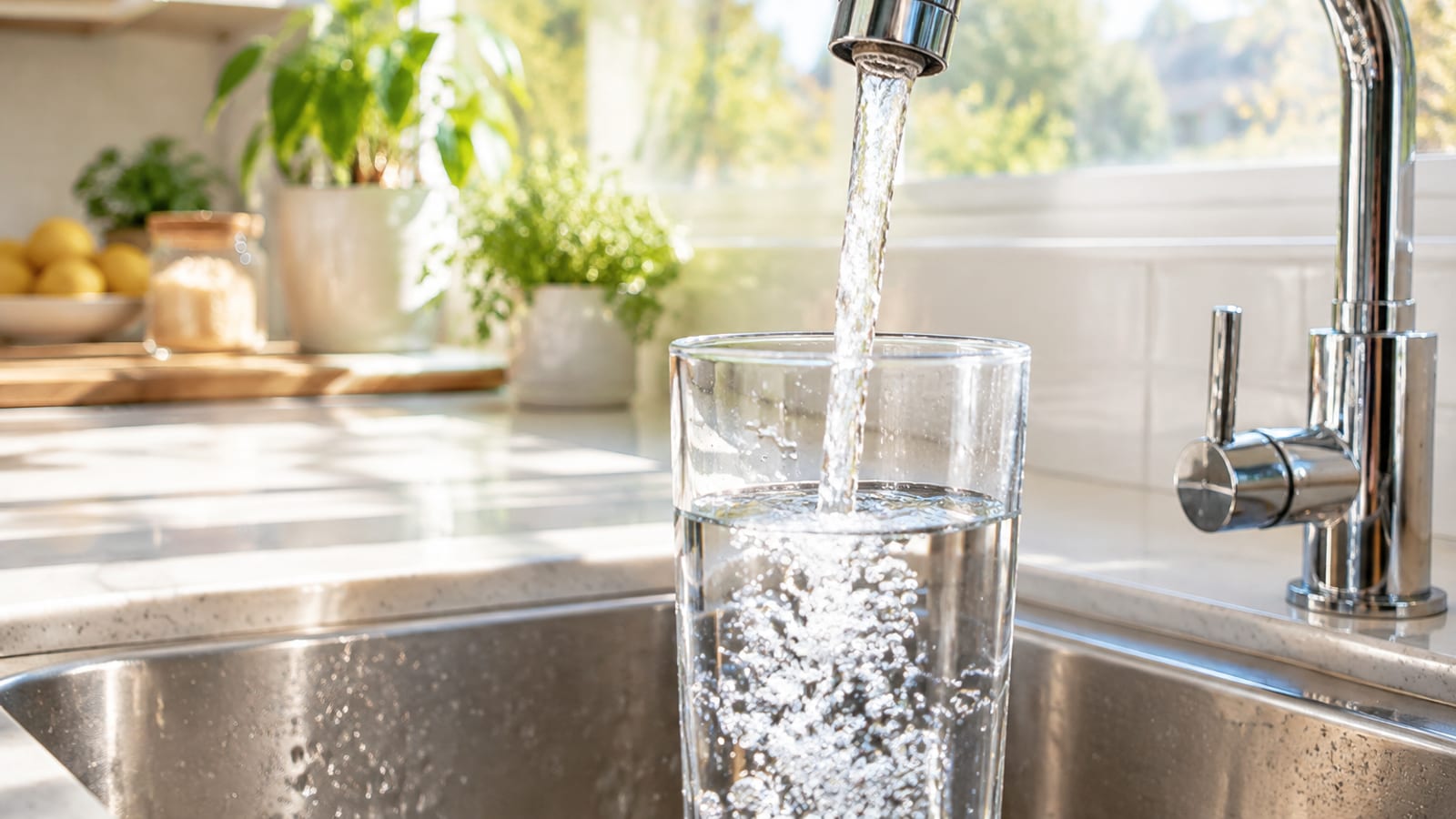 стакан чистой воды из крана